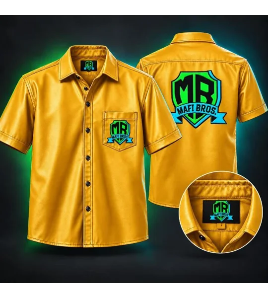 MAFI BROS. Designed Short Sleeved Jacket Shirts