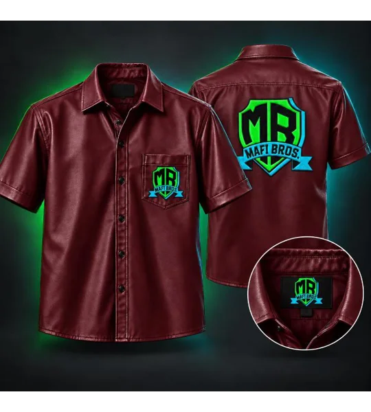 MAFI BROS. Designed Short Sleeved Jacket Shirts