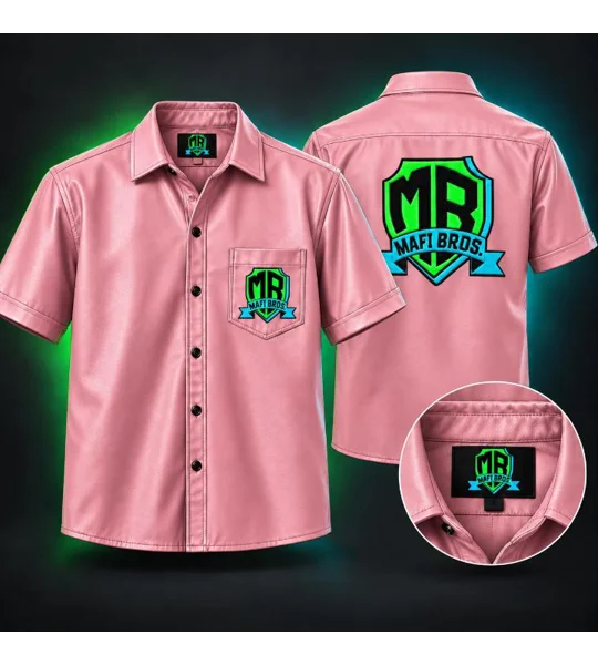 MAFI BROS. Designed Short Sleeved Jacket Shirts