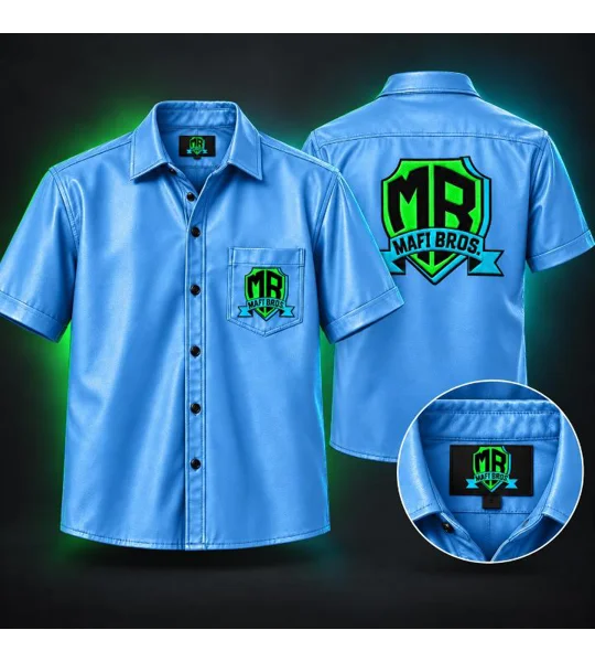 MAFI BROS. Designed Short Sleeved Jacket Shirts