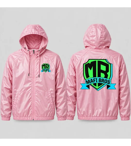 MAFI BROS. Designed Windbreaker Shiny Nylon Premium Hooded Jackets