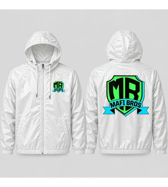 MAFI BROS. Designed Windbreaker Shiny Nylon Premium Hooded Jackets