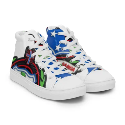 Men’s high top canvas shoes
