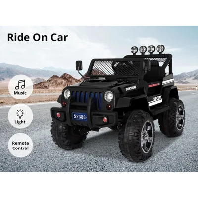 Kids Ride On Jeep Toys Car Black Color