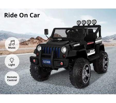 Kids Ride On Jeep Toys Car Black Color