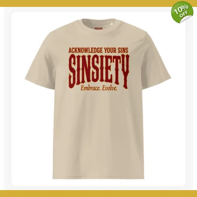 Acknowledge Your Sins – Sinsiety Organic Cotton T-shirt
