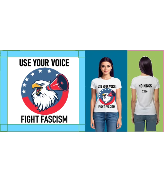 Use Your Voice Fight Fascism Tee