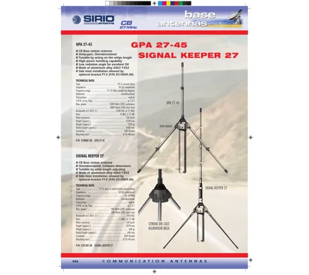 Sirio SK-27 Signal Keeper CB Base Antenna