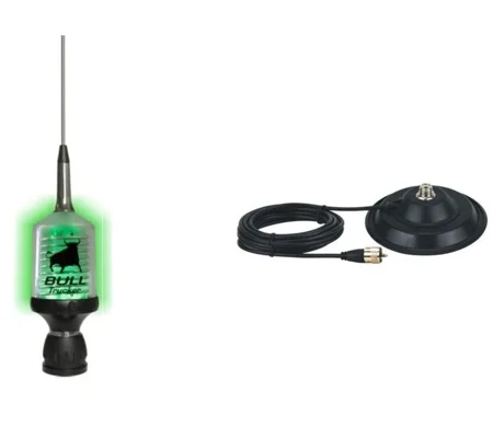 Sirio Bull Trucker 3000 PL CB Mobile Antenna with LED and 145mm Magnetic Mount
