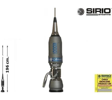 Sirio Performer P5000 PL Mobile CB Antenna 27 MHz with Triple Magnetic Mount
