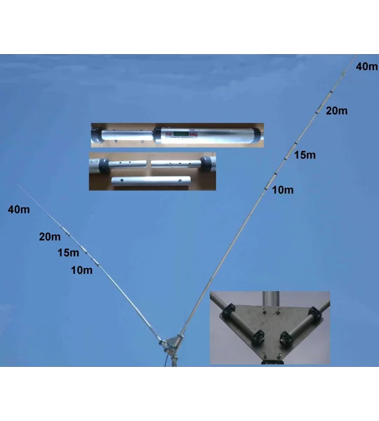 Pro.sis.tel PST-1524TV HF Trapped Multiband Dipole 10-15-20-40m, V Configuration