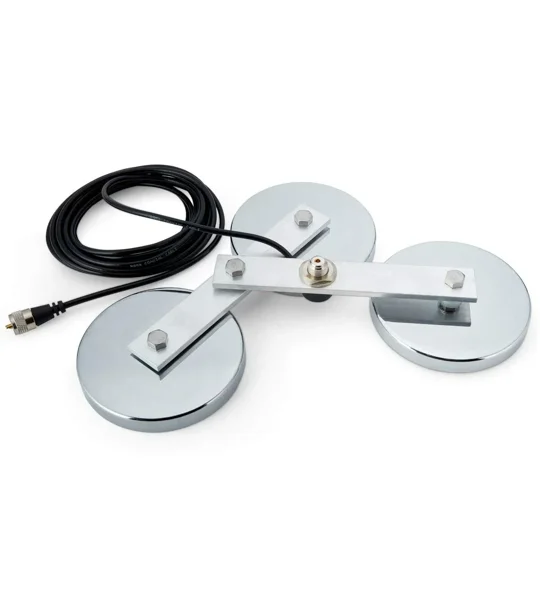 Moonraker Trimag-S Triple Magnetic Mount with SO239