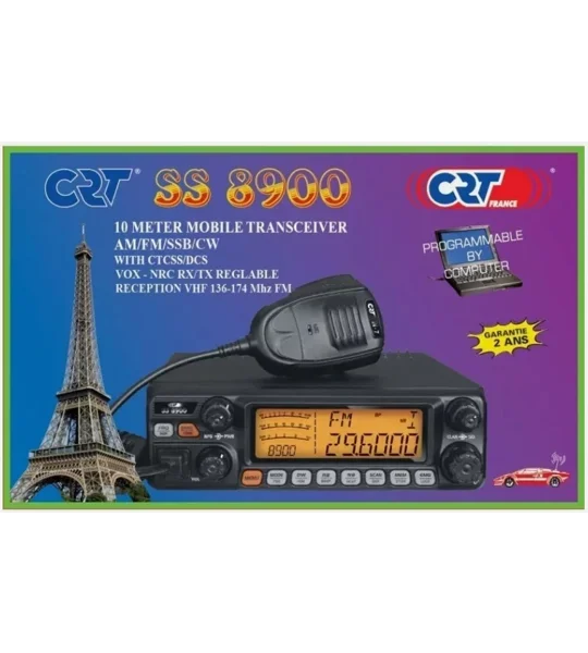 CRT SS 8900 10m Multimode Mobile Transceiver (AM/FM/SSB)