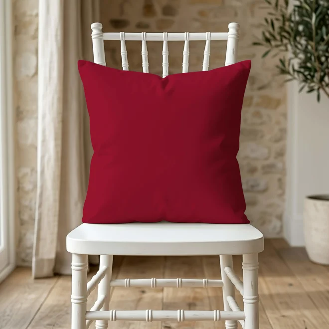 product Image for Red Cotton Pillow Covers | Euro Shams & Custom Sizes