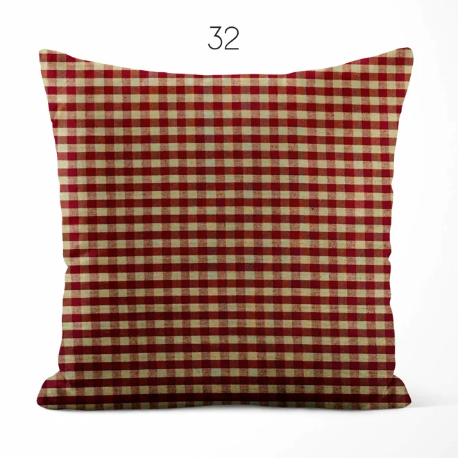 Additional Image for Red and Tan Plaid Pillow Covers | Euro Shams & Custom Sizes