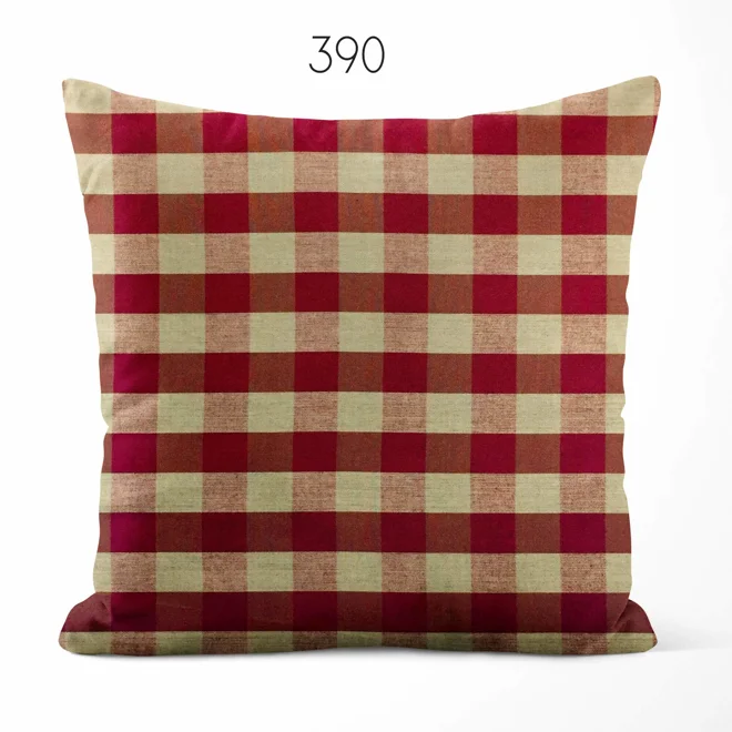 Additional Image for Red and Tan Plaid Pillow Covers | Euro Shams & Custom Sizes