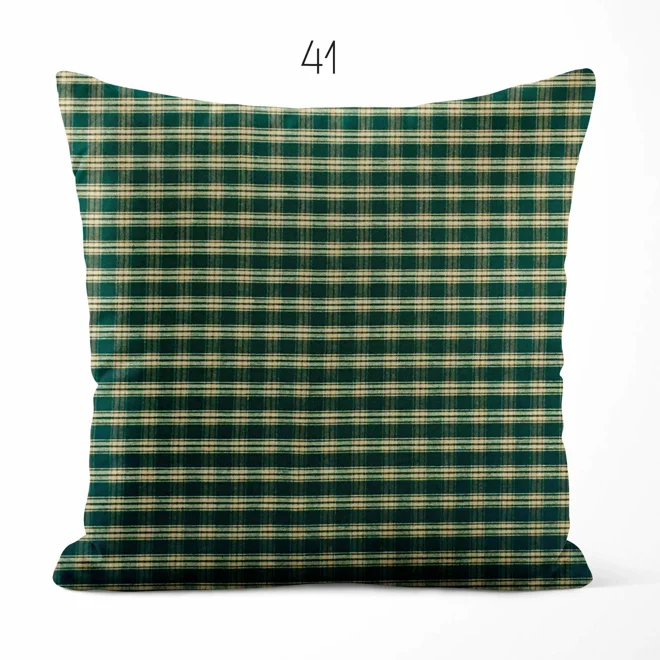 Additional Image for Green and Tan Plaid Pillow Covers | Euro Shams & Custom Sizes