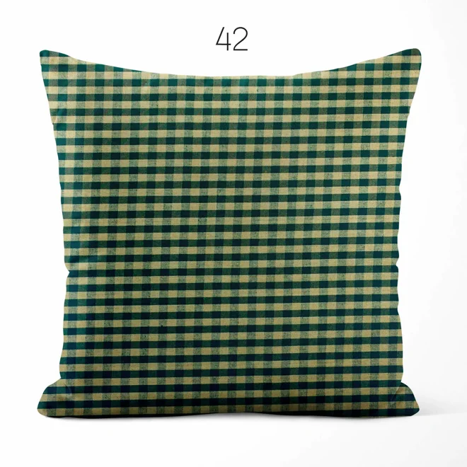 Additional Image for Green and Tan Plaid Pillow Covers | Euro Shams & Custom Sizes