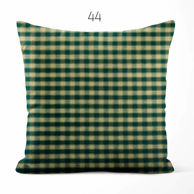 Additional Image for Green and Tan Plaid Pillow Covers | Euro Shams & Custom Sizes