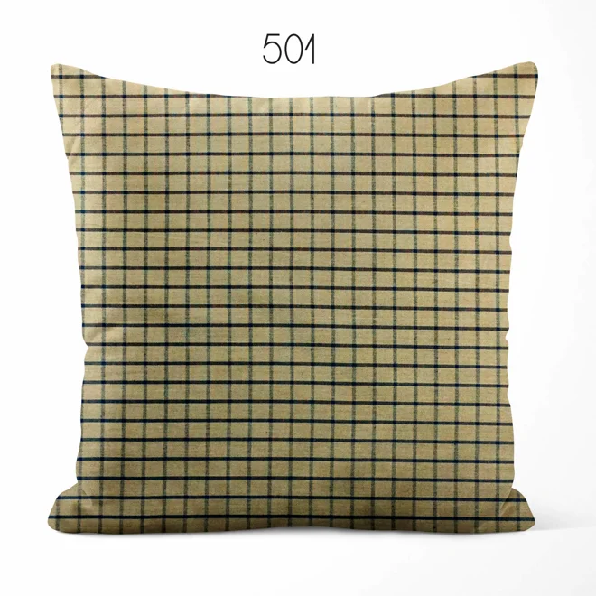 Additional Image for Black and Tan Plaid Pillow Covers | Euro Shams & Custom Sizes