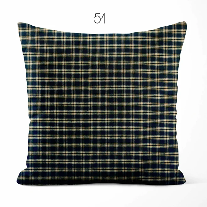 Additional Image for Black and Tan Plaid Pillow Covers | Euro Shams & Custom Sizes