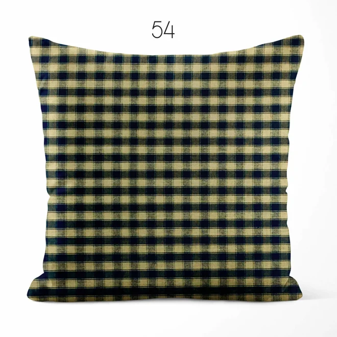 Additional Image for Black and Tan Plaid Pillow Covers | Euro Shams & Custom Sizes