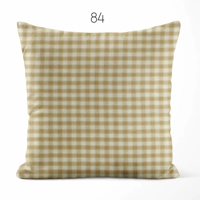Additional Image for Cream and Beige Plaid Pillow Covers | Euro Shams & Custom Sizes