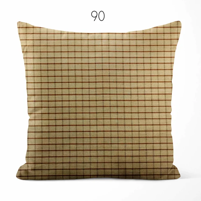 Additional Image for Brown and Tan Plaid Pillow Covers | Euro Shams & Custom Sizes