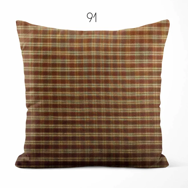 Additional Image for Brown and Tan Plaid Pillow Covers | Euro Shams & Custom Sizes