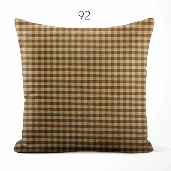 Additional Image for Brown and Tan Plaid Pillow Covers | Euro Shams & Custom Sizes
