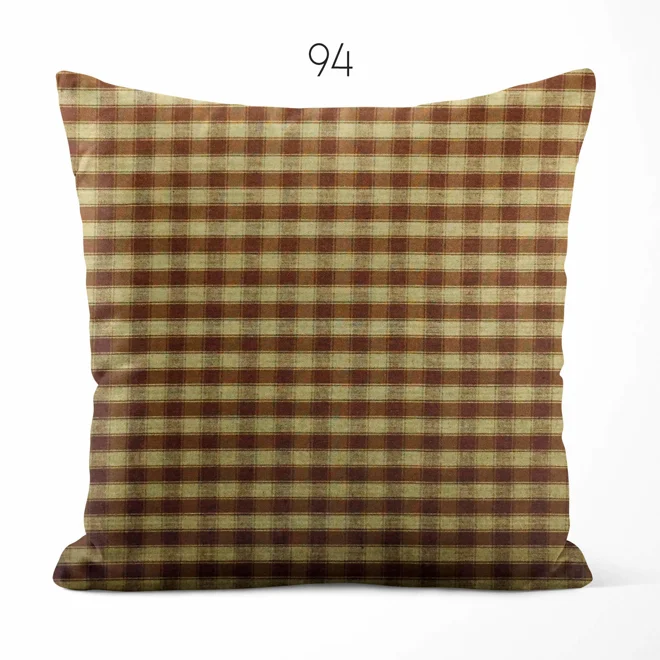 Additional Image for Brown and Tan Plaid Pillow Covers | Euro Shams & Custom Sizes