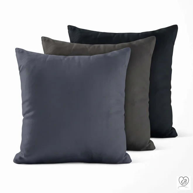 product Image for Dark Gray and Black Cotton Pillow Covers | Euro Shams & Custom Sizes