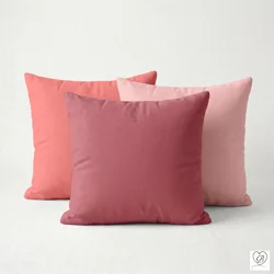 Blush Pink Cotton Pillow Covers | Euro Shams & Custom Sizes