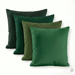 Dark Green Cotton Pillow Covers | Euro Shams & Custom Sizes