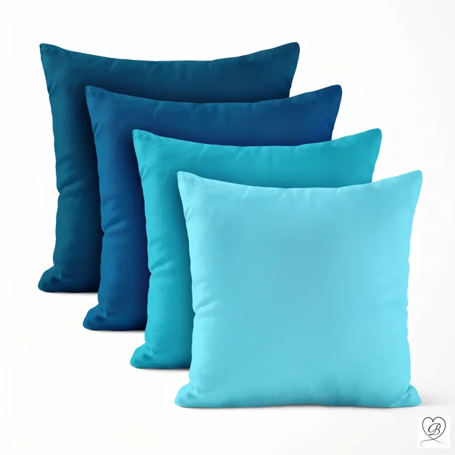 product Image for Aqua Teal Blue Cotton Pillow Covers | Euro Shams & Custom Sizes