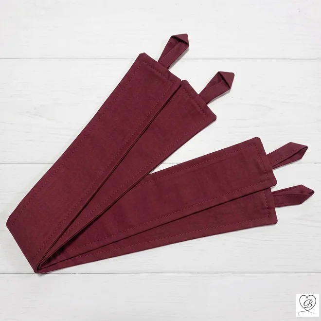 Additional Image for Burgundy Red Cotton Cafe Curtains, Custom Sizes