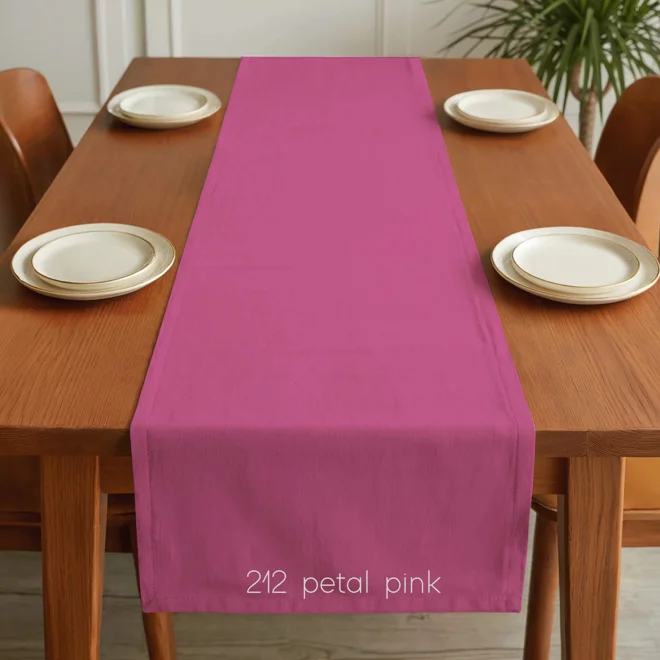 Additional Image for Berry Pink Cotton Table Runner, Placemats, & Napkins
