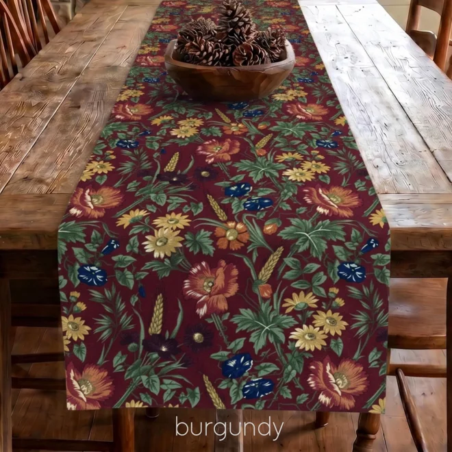Additional Image for Wildflower & Wheat Floral Table Runner, Placemats, Napkins