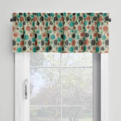 Mid-Century Modern Retro Curtains- Orbits Circles