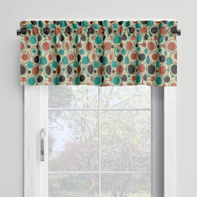 product Image for Mid-Century Modern Retro Curtains- Orbits Circles
