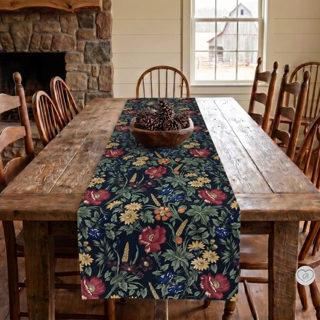 Additional Image for Wildflower & Wheat Floral Table Runner, Placemats, Napkins