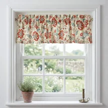 French Country Floral Valance - Red & Blue