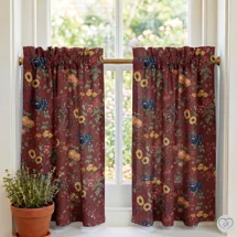 Sunflower & Rose Cottage Café Curtains