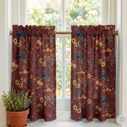 Sunflower & Rose Cottage Café Curtains