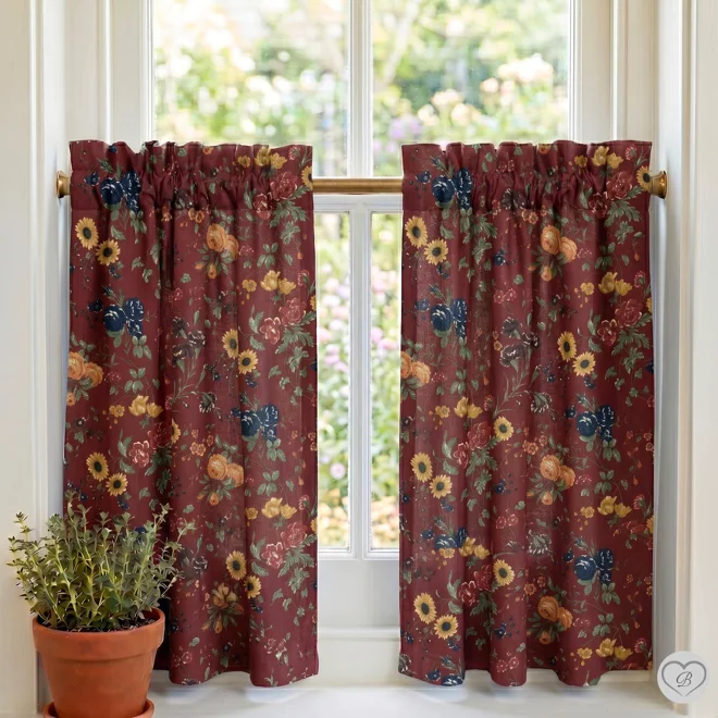 product Image for Sunflower & Rose Cottage Café Curtains