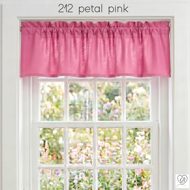 Additional Image for Berry Pink Cotton Valances, Custom Sizes
