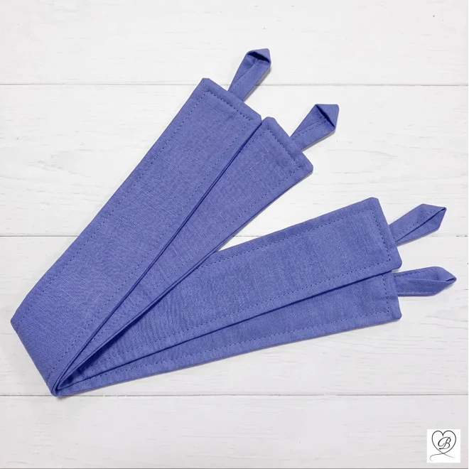 Additional Image for Periwinkle Blue Cotton Cafe Curtains, Custom Sizes