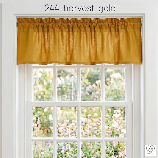 Additional Image for Yellow & Gold Cotton Valances: Custom Sizes