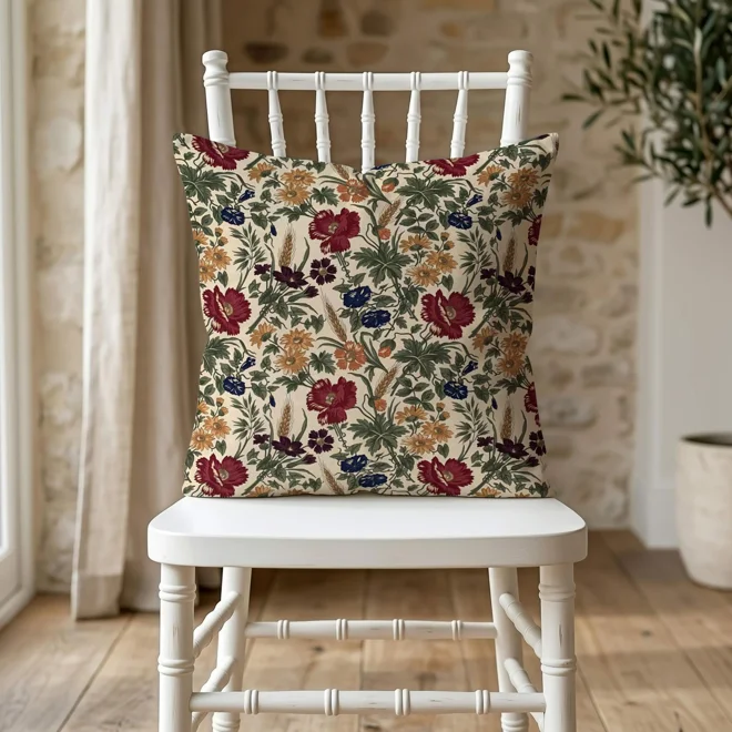 Additional Image for Wildflowers & Wheat Floral Pillow Covers: Euro Shams and Lumbar