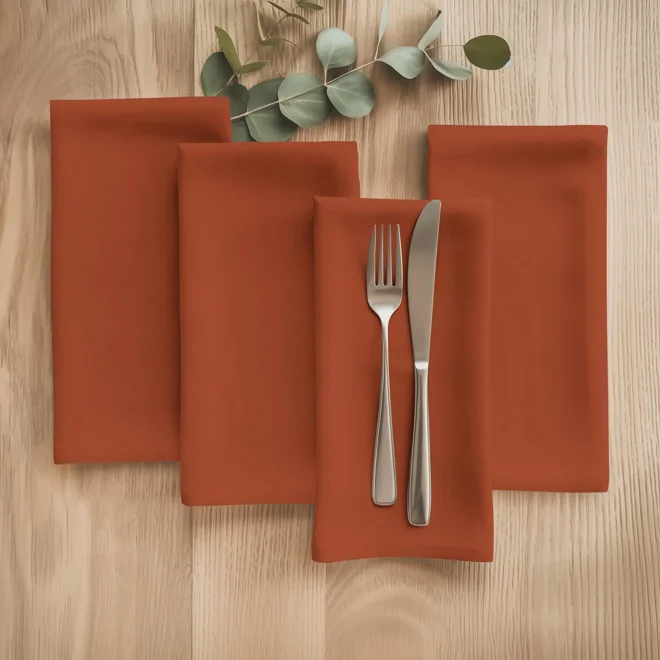 Additional Image for Orange & Rust Cotton Table Runners, Placemats, and Napkins
